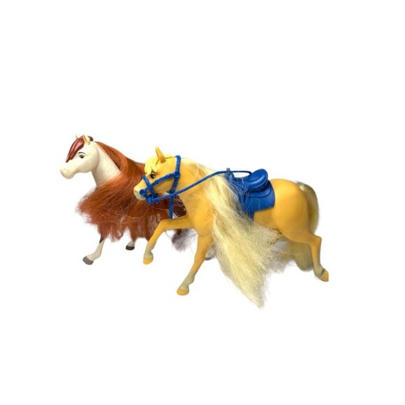 Just Play Other - Set of 2 Play Toy Horses Saddles 6.5" Figurines 2018 Just Play